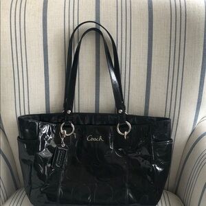 COACH Gallery Embossed Patent Leather Tote